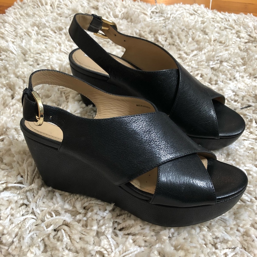 Geox Respira Black Wedges